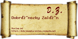 Dobránszky Zalán névjegykártya