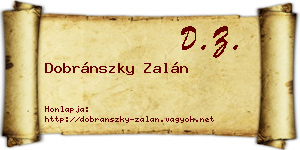 Dobránszky Zalán névjegykártya